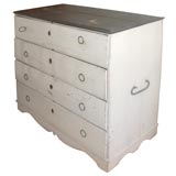 19th Century Large Swedish Bureau with Milk Paint Finish