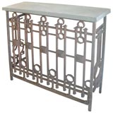 Iron console with Stone Top