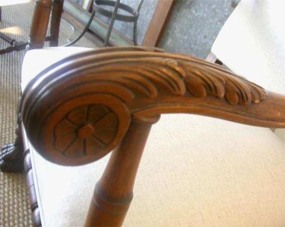 French Pair of Louis XIII Style Arm Chairs