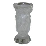 Frosted Crystal Lalique Style Vase