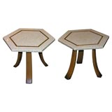 Pair of Hexagonal Tables by Harvey Probber