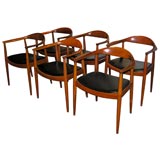 Set of 6 "The Chair" in Teak Designed by Hans Wegner