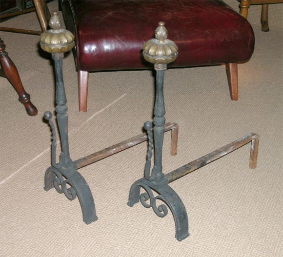 Italian baroque andirons