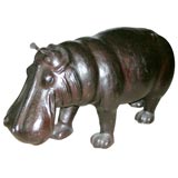 20th C. leather hippo
