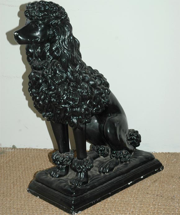 Wonderful black poodle sculpture.
