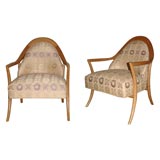 Pair of T.H. Robsjohn-Gibbings Klismos Lounge Chairs