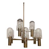 Italian Brass Chandelier with Domes