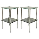 A Chic Pair of French Silverplated Occasional Tables A Chic Pair of French Silverplated Occasional Tables