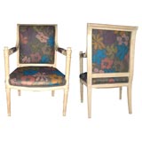 A Pair of French Cerused Ash Armchairs