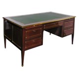 A mahogany Neo-classical  style pedestal desk