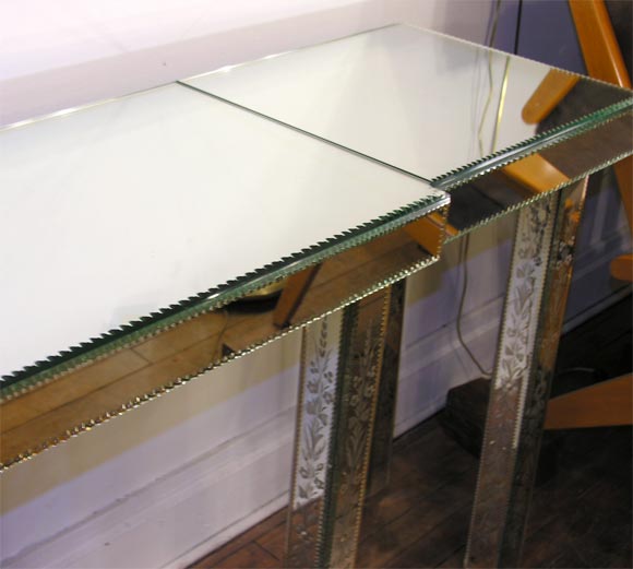 Mirrored console by Marc DuPlantier In Good Condition In New York, NY