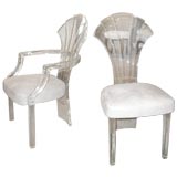 Vintage Set of 8 lucite dining chairs attributed to Grosfeld House