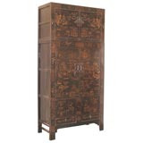 Ching Dynasty Two-Part Cabinet Decorated in Chinoiserie