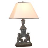 Antique Italian Bronze Lamp