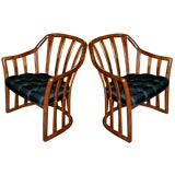 Pair of Lounge Chairs in Brazilian Rosewood by Ward Bennett