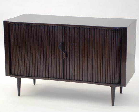American EDWARD WORMLEY TAMBOUR DOOR CABINET