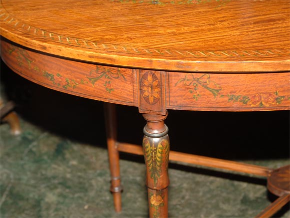 19th Century French Satinwood Oval Table 3