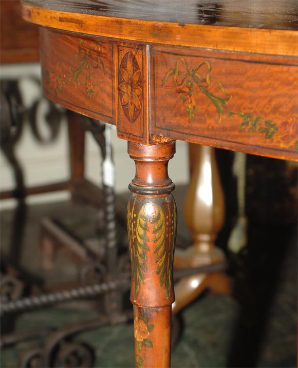 19th Century French Satinwood Oval Table 6