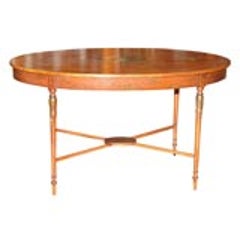 19th Century French Satinwood Oval Table 11