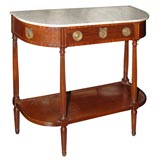 Late 19th Century French Mahogany Console Table with Marble Top Late 19th Century French Mahogany Console Table with Marble Top
