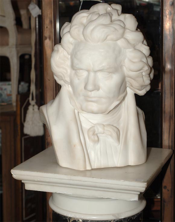 Carrera Marble Bust of Beethoven