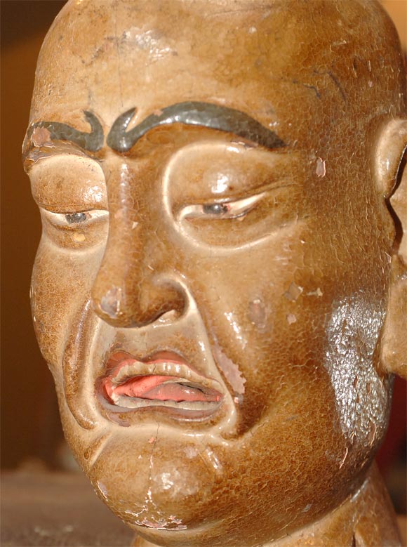 19th Century Pair of Chinese 'Comedy and Tragedy' Heads