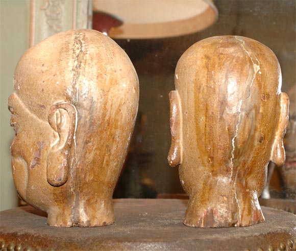 Pair of Chinese 'Comedy and Tragedy' Heads 3