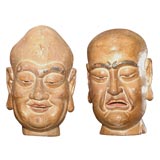 Pair of Chinese 'Comedy and Tragedy' Heads