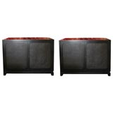 PR/ impressive, ebonized  CREDENZAS  with built in storage