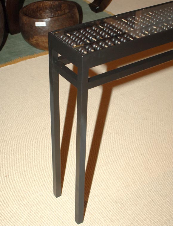 Wood Abacus Console Table