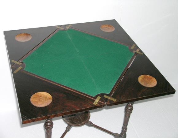 An Edwardian handkerchief games table 3