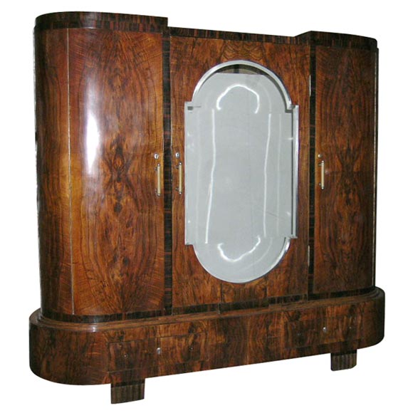 A Fine Rosewood Armoire Dressing Wardrobe.