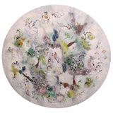 Large enamel on copper roundel