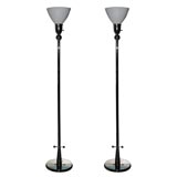 Vintage Pair Rembrandt Torchiere Style Floor Lamps