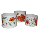 Trio of 70's Hand-painted Italian Pots