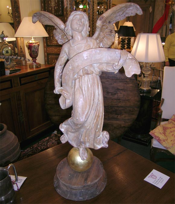 SICILIAN CARVED WOODEN ANGEL