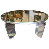 An Exceptional Round Mirrored Cocktail Table by Gio Ponti