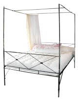 Antique Iron Queen -sized Canopy Bed
