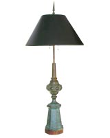 Green Patina Bronze Finial  Lamp