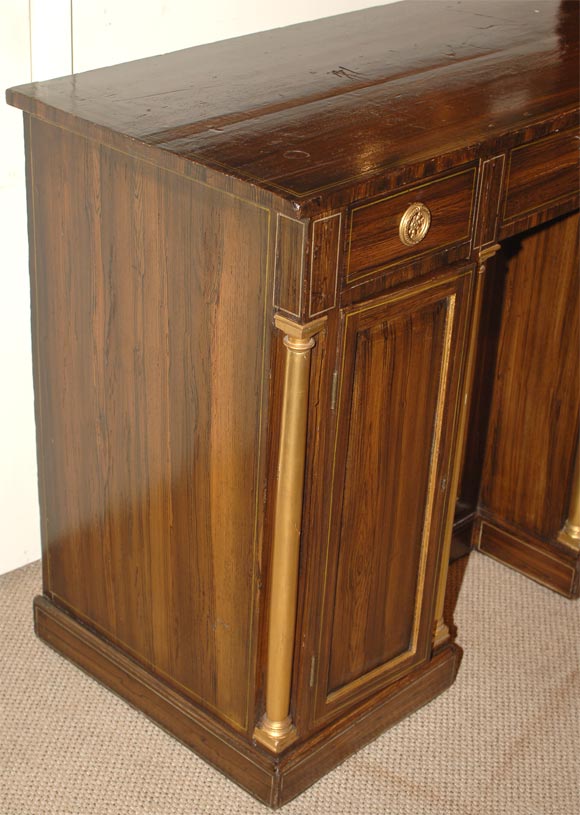 Mid-19th Century Regency Faux Bois Painted and Gilt Cabinet/Desk England, circa 1830