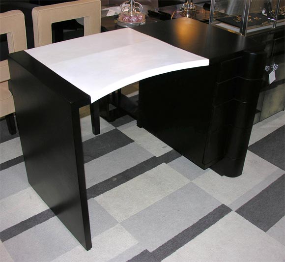 1940's Ebonized Oak Desk in the Manner of James Mont
