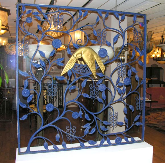 Large window gate by Edgar Brandt. Pair available