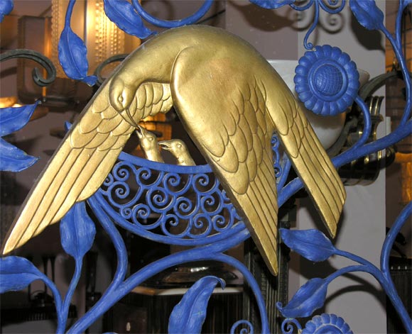 French Art Deco Window Gate by Edgar Brandt In Good Condition In Bridgewater, CT