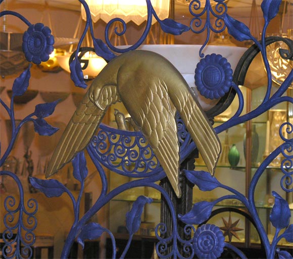 Wrought Iron French Art Deco Window Gate by Edgar Brandt