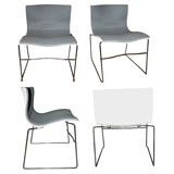 Massimo  Vignelli for Knoll, set of 4 handkerchief chairs
