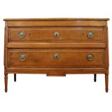 Louis XVI two drawer fruitwood commode.
