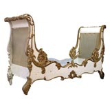 Russian giltwood and painted daybed.