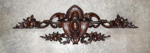 Victorian Carved Oak Server with Mirror