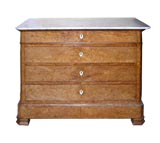 Louis Phillipe White Marble Topped Dresser