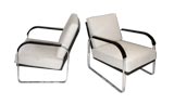 Pair of Flat Band Steel Chairs